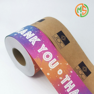 Logo Printed Water Activated Natural Kraft Packing Tape