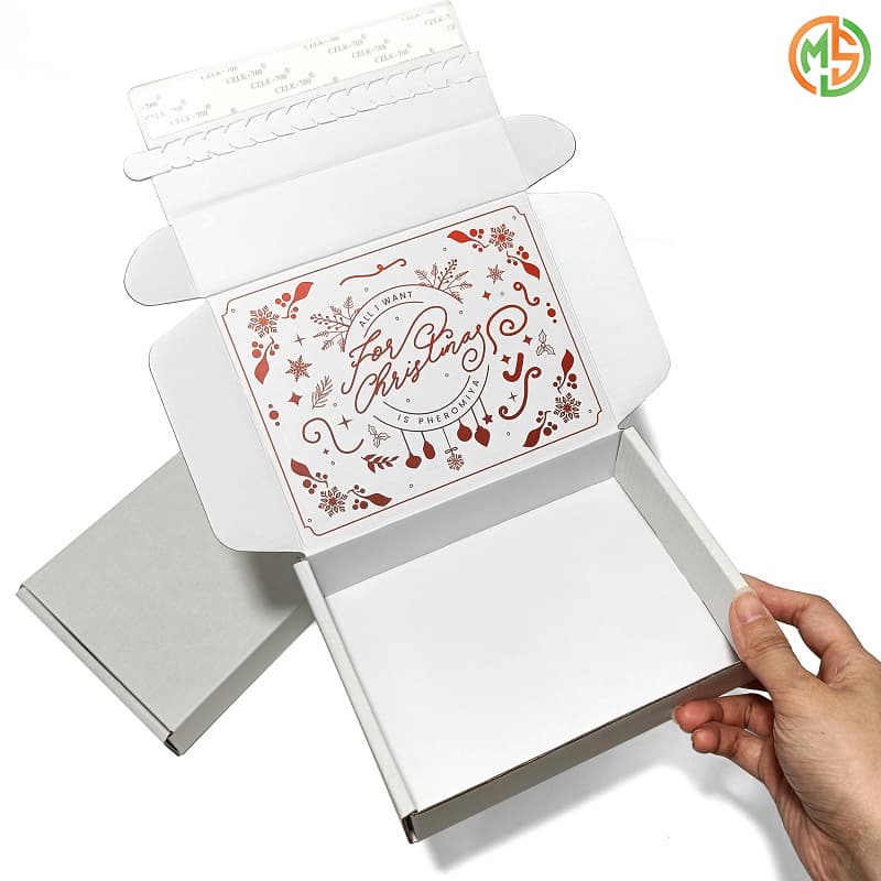 Corrugated Paper Cardboard Packaging Custom Zipper Tear Mailer Boxes